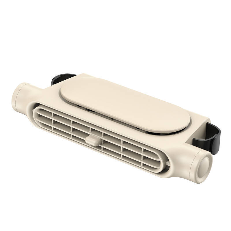 Beige Car Seat Back Headrest Fan USB Powered Turbine Cooling Fan with 3 Adjustable Speeds - Image 1