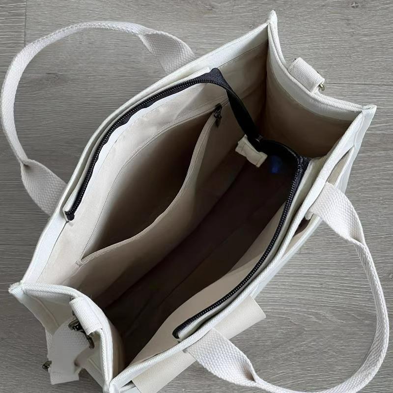 Black Unisex Canvas Tote Bag - Structured Vertical Shoulder Satchel with Front Pocket - Lightweight Crossbody for Work, Uni & Daily Commute - Image 4