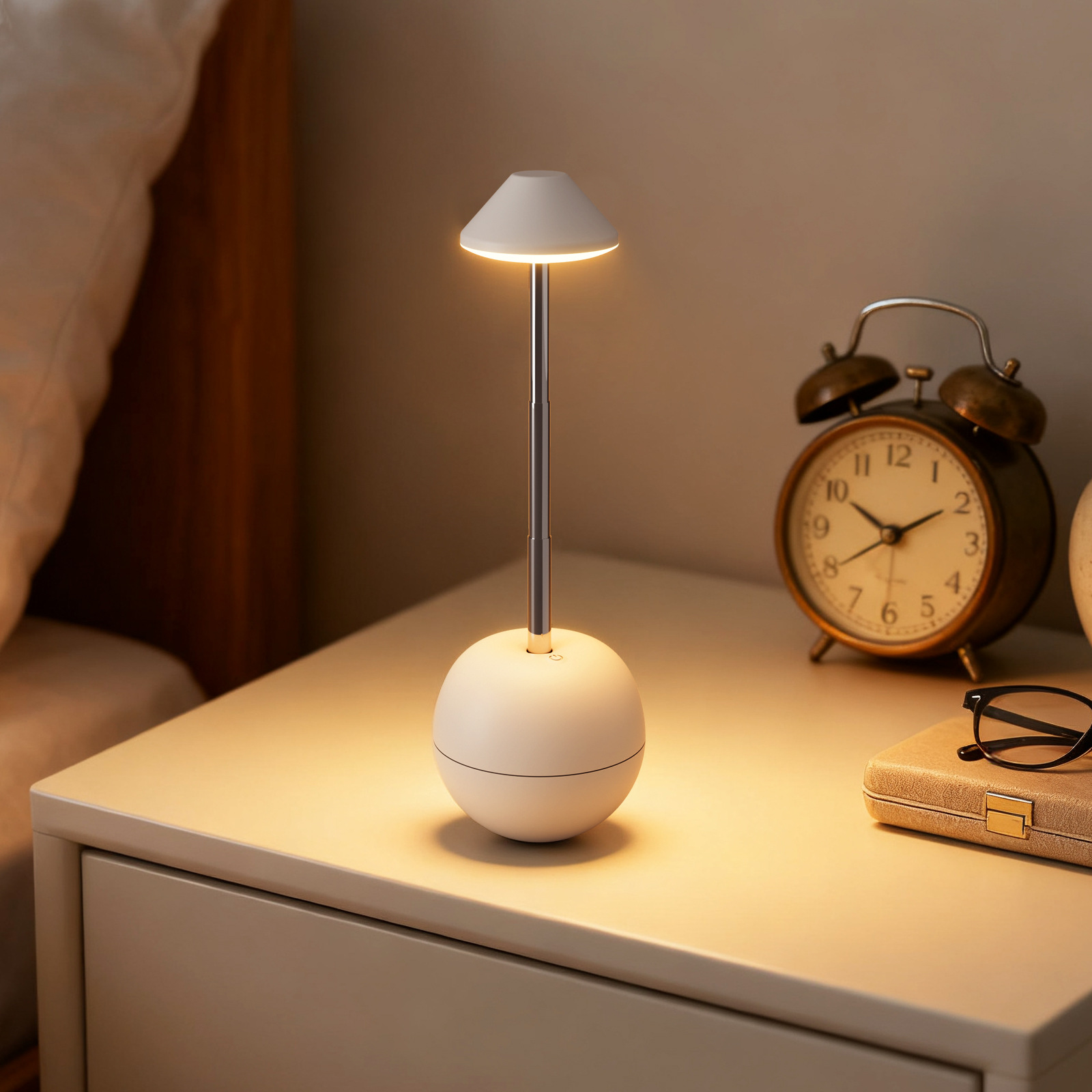 Pink Creative Tumbler LED Night Light - Rechargeable RGB Desk Lamp with Remote Control - Height Adjustable, Brightness Adjustable, Bedside Ambient Light - Image 6