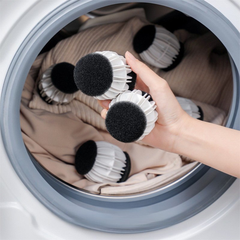 Magic Laundry Balls Set of 4 - Anti-Pilling Fuzzy Lint Remover for Washing Machine - Image 1