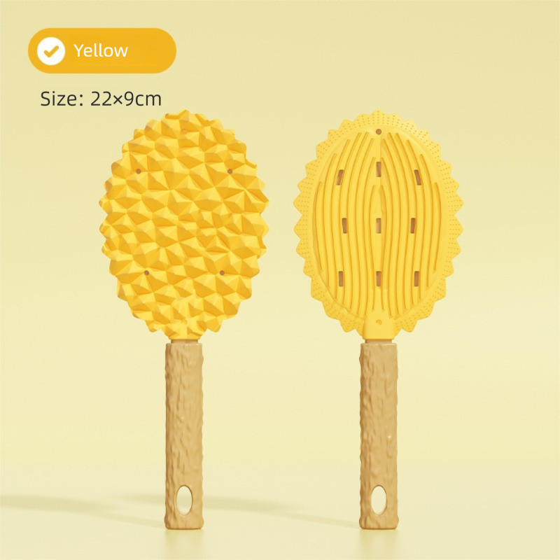 Yellow Pet Durian Massage Comb 2-Pack - Cat Deshedding Brush with Dual-Sided TPR Design for Soft Skin and Fur Cleaning - Image 1
