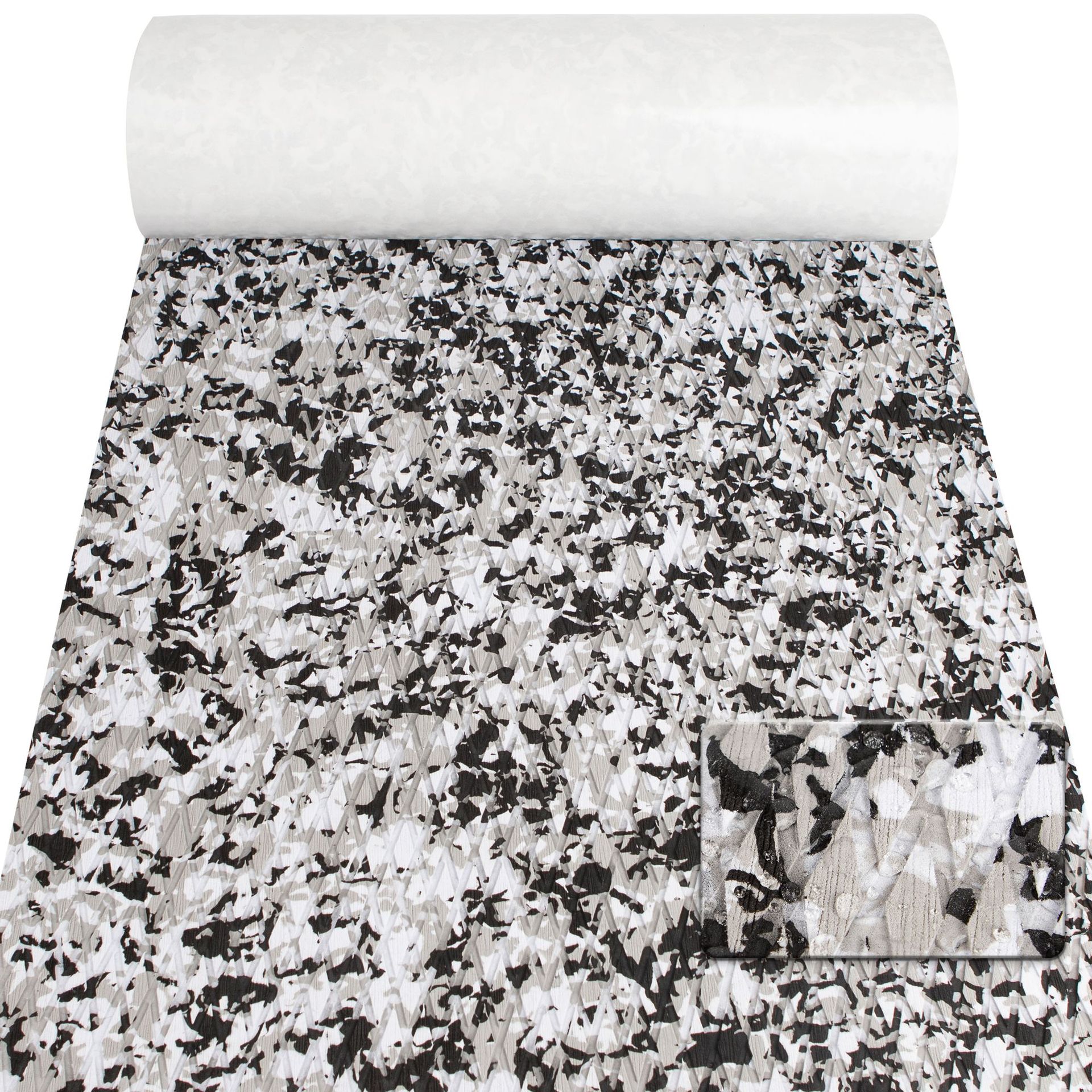 Snow Camouflage EVA Boat Deck Mat - Non-Slip, Waterproof Flooring for Yacht, Boat, and Outdoor Use(2400x300x5mm) - Image 1