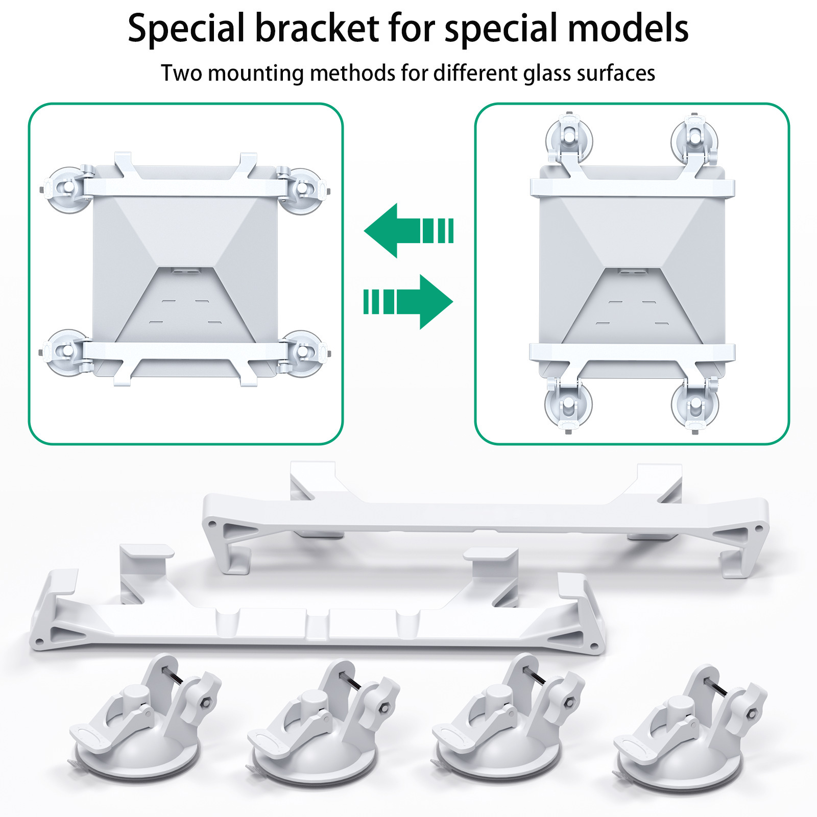 White Star Mini Car Suction Mount Bracket - Universal Glass Mount for Roof, Skylight, and Vehicle Windows - Image 4
