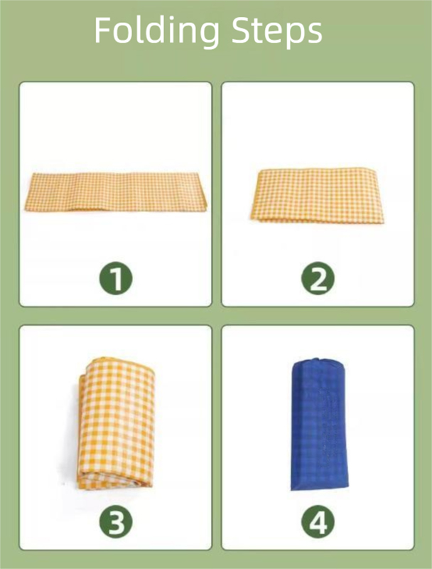 Yellow Lightweight Thickened Picnic Mat – Waterproof Outdoor Camping Ground Sheet for Hiking, Parks and Picnics(2*2M） - Image 4