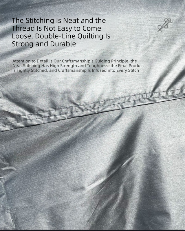 Silver 3XL Universal Car Cover – 170T Taffeta Fabric, All-Weather Protection for Cars(4800×1900×1500MM) - Image 4