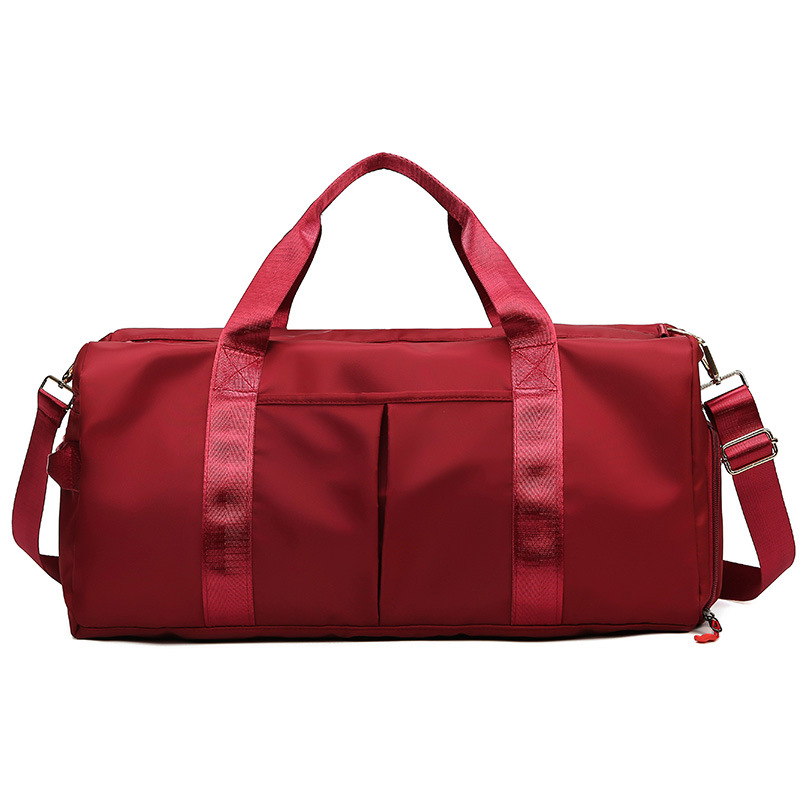 Red Large Capacity Travel Duffel Bag – Wet & Dry Separation, Shoe Compartment, and Luggage Sleeve for Gym, Yoga, and Short Trips - Image 1