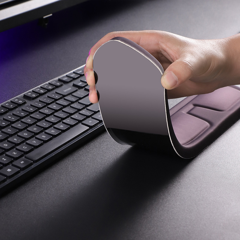 Purple Comfortable Memory Foam Wrist Rest Set – Ergonomic Mouse Pad & Keyboard Hand Support for Office and Home Use - Image 5