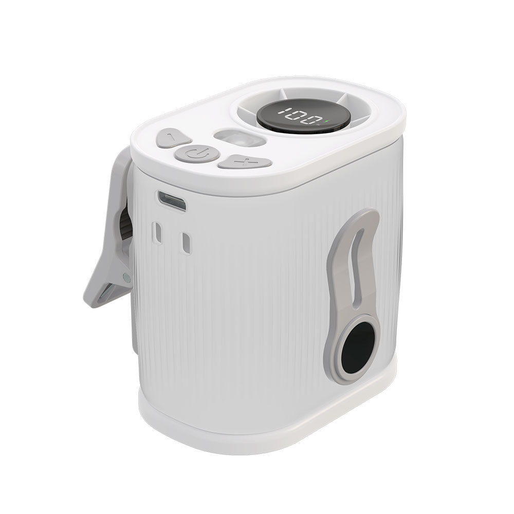 White High-Speed Mini Clip Fan with 360° Rotation – Portable, Rechargeable & Multi-Functional Cooling Solution - Image 1