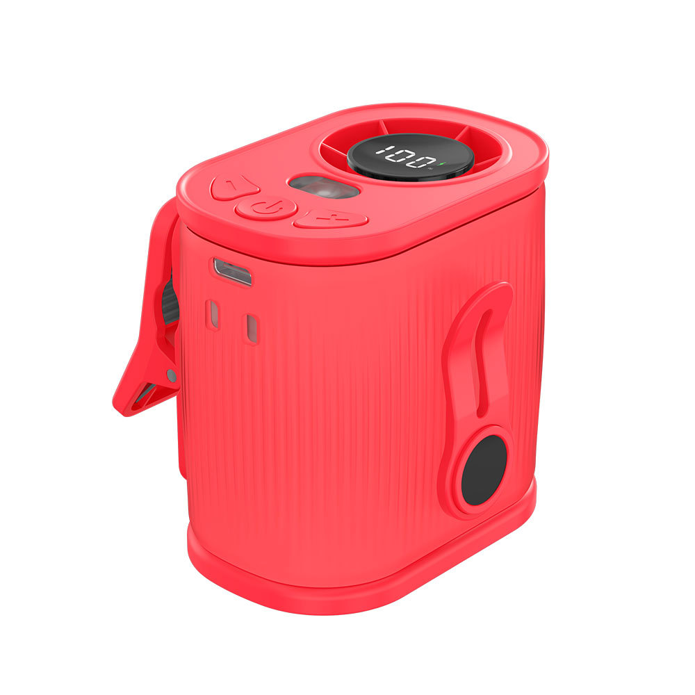 Red High-Speed Mini Clip Fan with 360° Rotation – Portable, Rechargeable & Multi-Functional Cooling Solution - Image 1