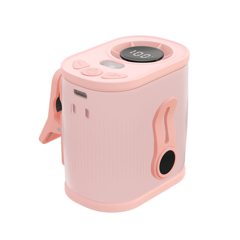 Pink High-Speed Mini Clip Fan with 360° Rotation – Portable, Rechargeable & Multi-Functional Cooling Solution - Image 1
