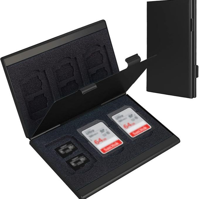 Black High-Quality Aluminum SD & TF Card Case – Premium Storage Solution for Memory Cards(Memory card not included) - Image 1
