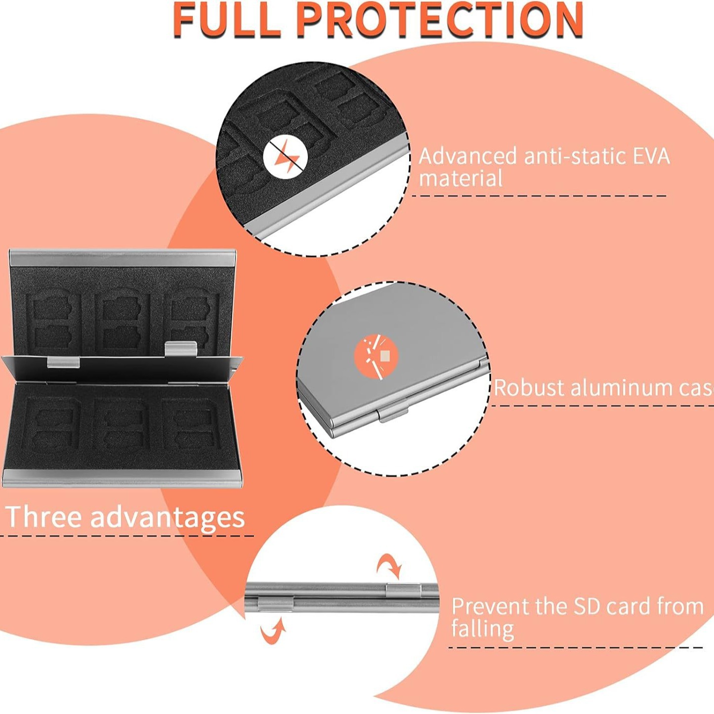 Gold High-Quality Aluminum SD & TF Card Case – Premium Storage Solution for Memory Cards(Memory card not included) - Image 3