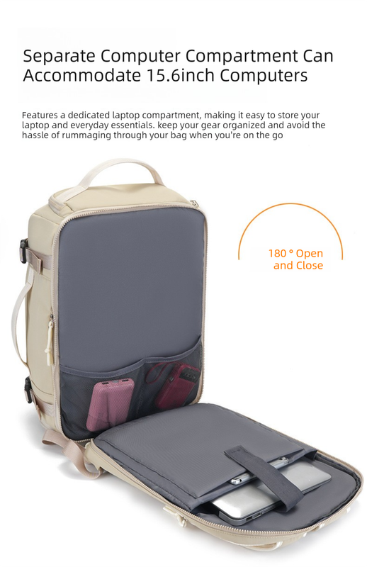 Yellow Stylish & Spacious Backpack – Lightweight, Expandable Travel & Daily Use Rucksack (31×20×43cm) - Image 2