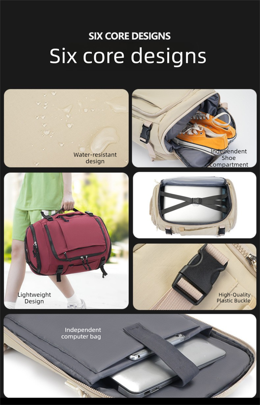 Dark Red Stylish & Spacious Backpack – Lightweight, Expandable Travel & Daily Use Rucksack (31×20×43cm) - Image 3