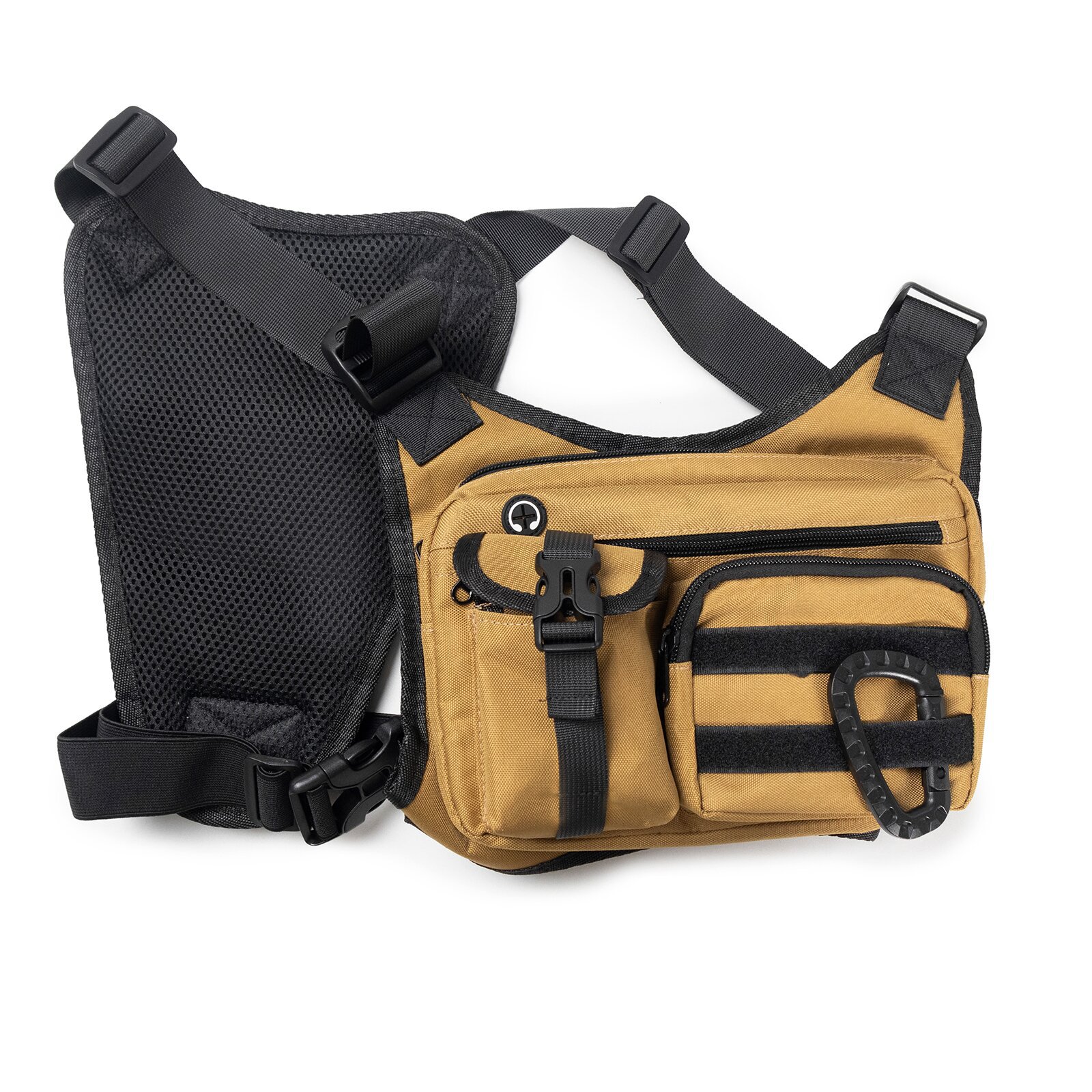 Black Outdoor Tactical Chest Pack – Lightweight Running & Hiking Vest for Men (27×17×5cm) - Image 4