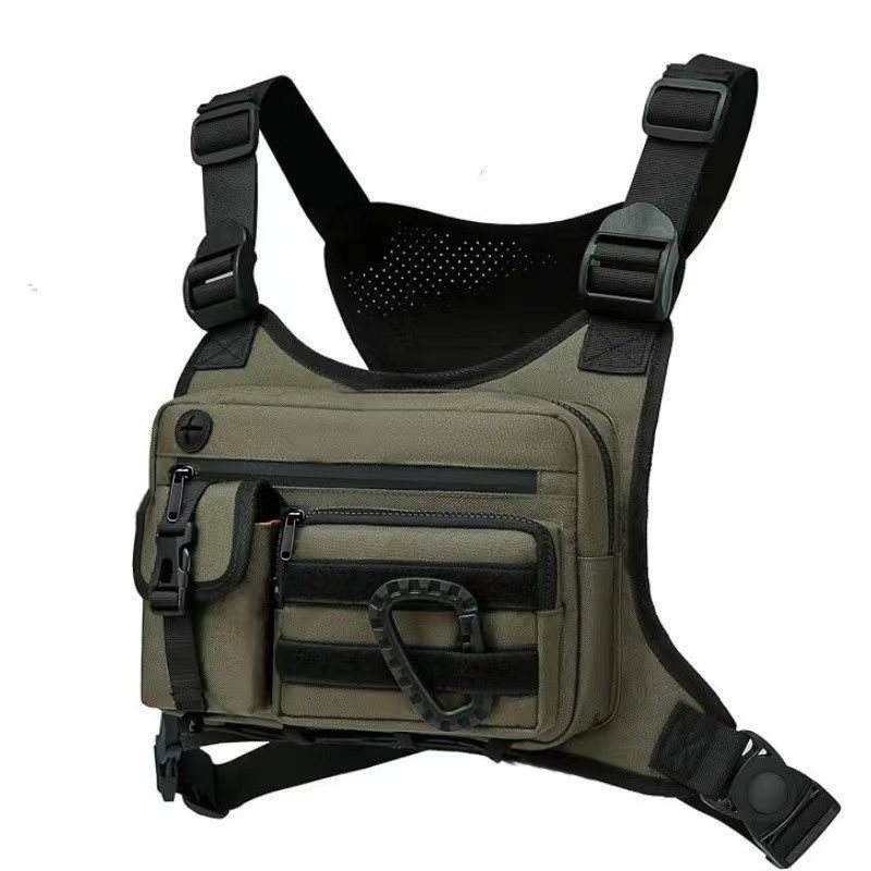 Green Outdoor Tactical Chest Pack – Lightweight Running & Hiking Vest for Men (27×17×5cm) - Image 1