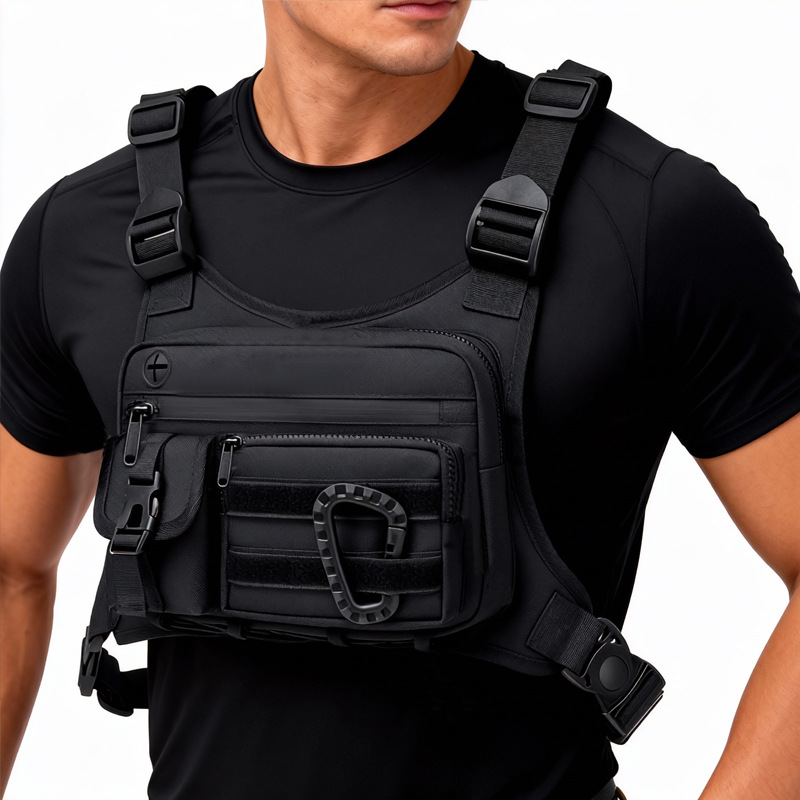 Green Outdoor Tactical Chest Pack – Lightweight Running & Hiking Vest for Men (27×17×5cm) - Image 2