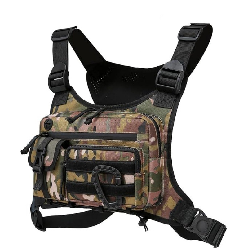 Camouflage color Outdoor Tactical Chest Pack – Lightweight Running & Hiking Vest for Men (27×17×5cm) - Image 1