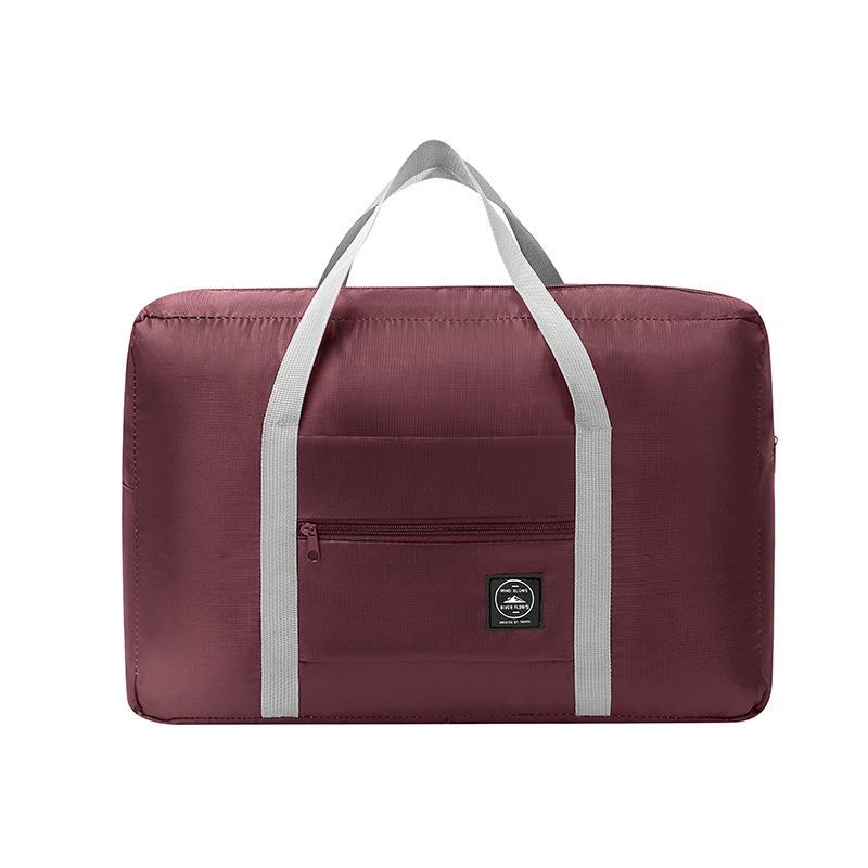 Dark Red Foldable Travel Duffel Bag – Lightweight, Waterproof Oxford Fabric Storage Bag for Short Trips, Moving(5-Piece Set) - Image 1