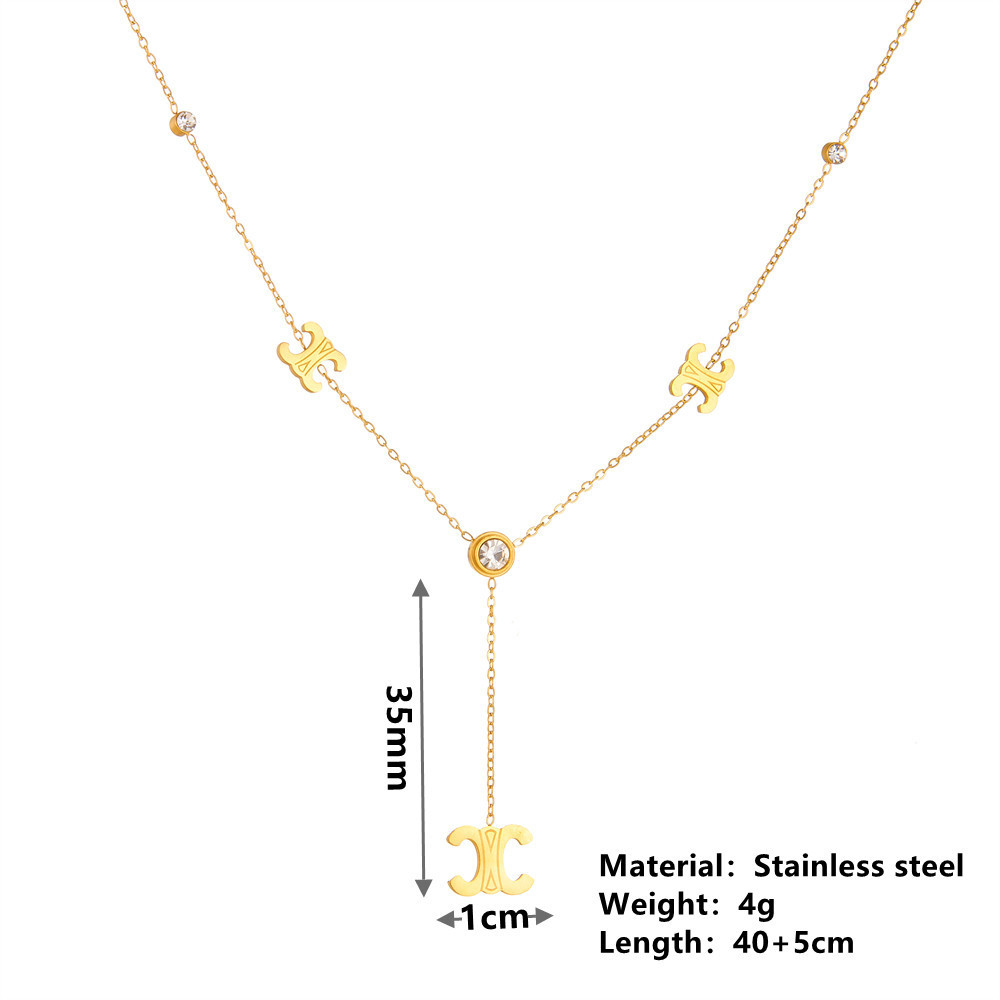 Stylish Stainless Steel Jewelry Set – Elegance Meets Durability with Parisian Arc de Triomphe Design - Image 5