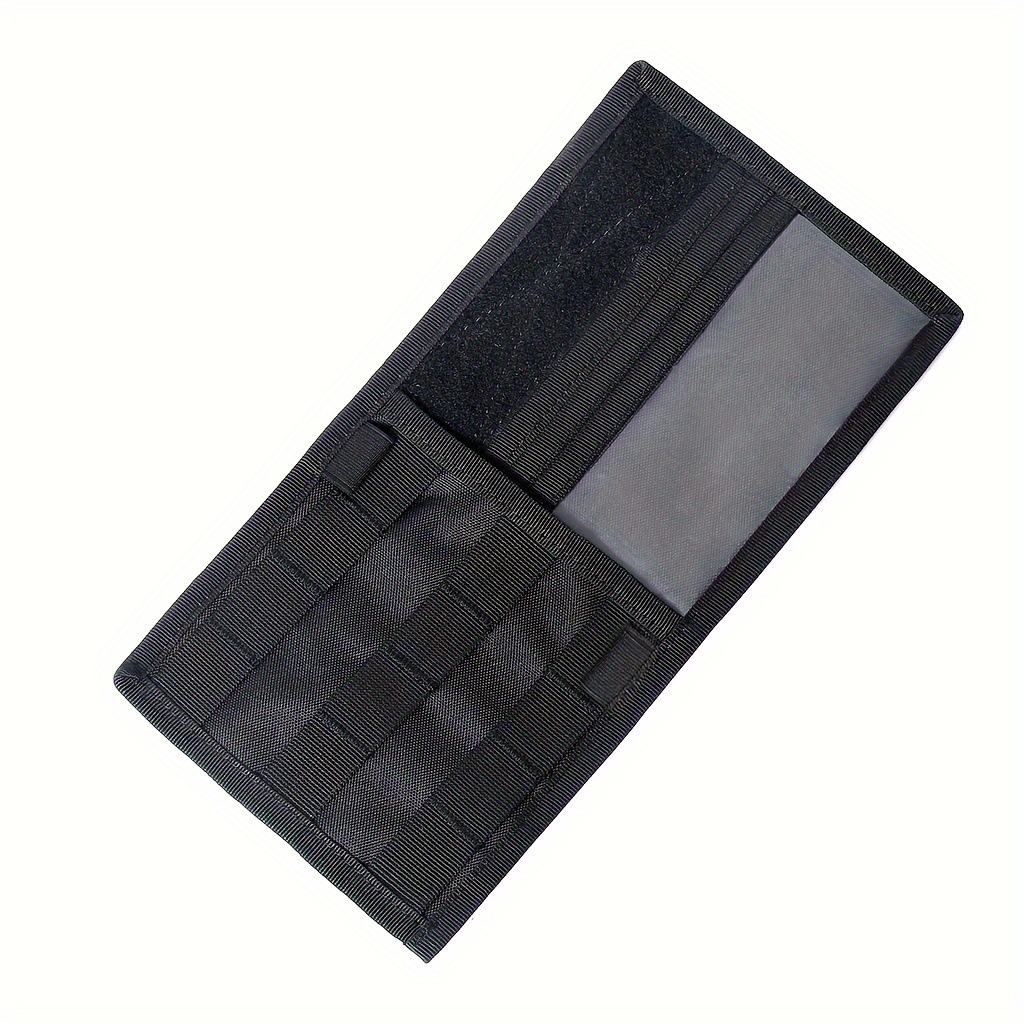 2 Pcs Black Car Sun Visor Organizer – Multi-Purpose Tactical Storage Bag for Tools, Cards & Gear - Image 1
