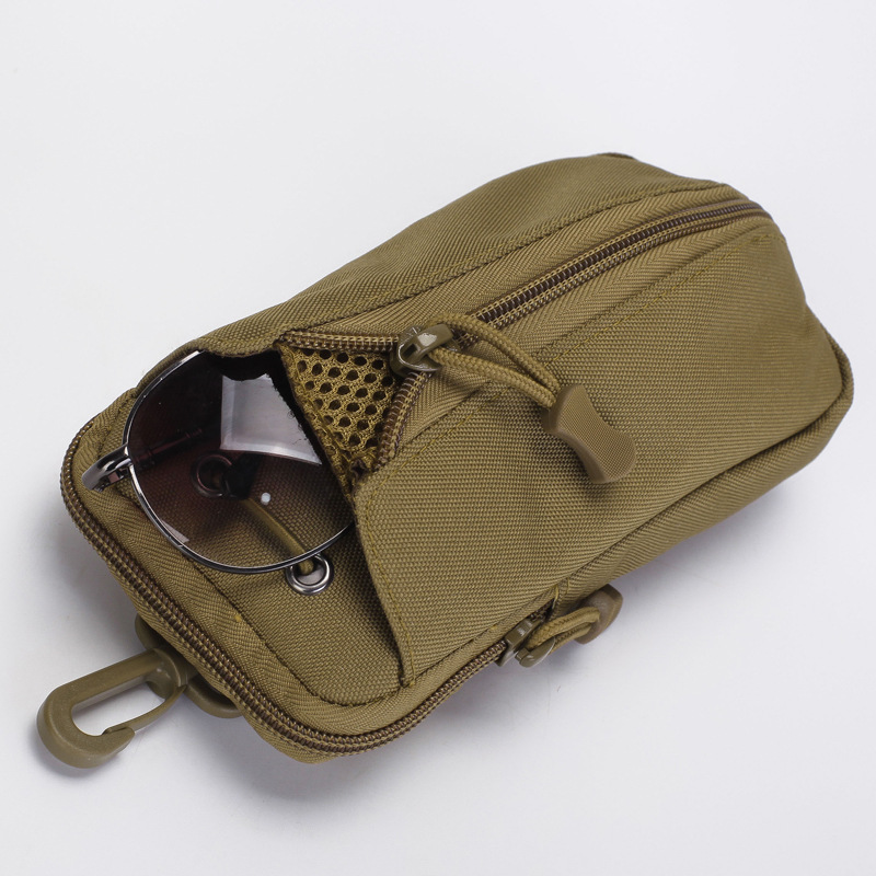 Green camouflage Multi-Functional Outdoor Water Bottle & Phone Pouch – Tactical Zippered Waist Pack for Travel, Hiking, and Daily Use - Image 2