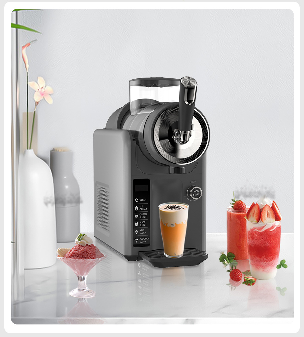Dark Grey Compact Home Cold Drink & Ice Cream Maker – Multi-Functional Slush, Milkshake, Coffee, Cocktail & Ice Cream Machine with Auto-Clean Function (AU Plug) - Image 1