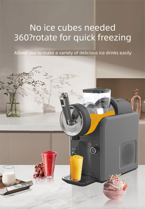 White Compact Home Cold Drink & Ice Cream Maker – Multi-Functional Slush, Milkshake, Coffee, Cocktail & Ice Cream Machine with Auto-Clean Function (AU Plug) - Image 3
