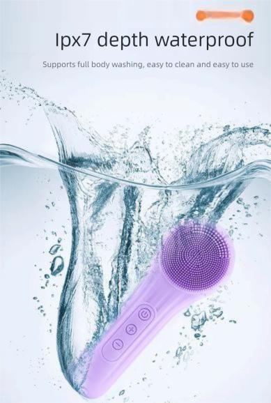 Pink Multi-Functional Silicone Facial Cleansing Brush – Ultrasonic & Heat Infusion Beauty Device - Image 5