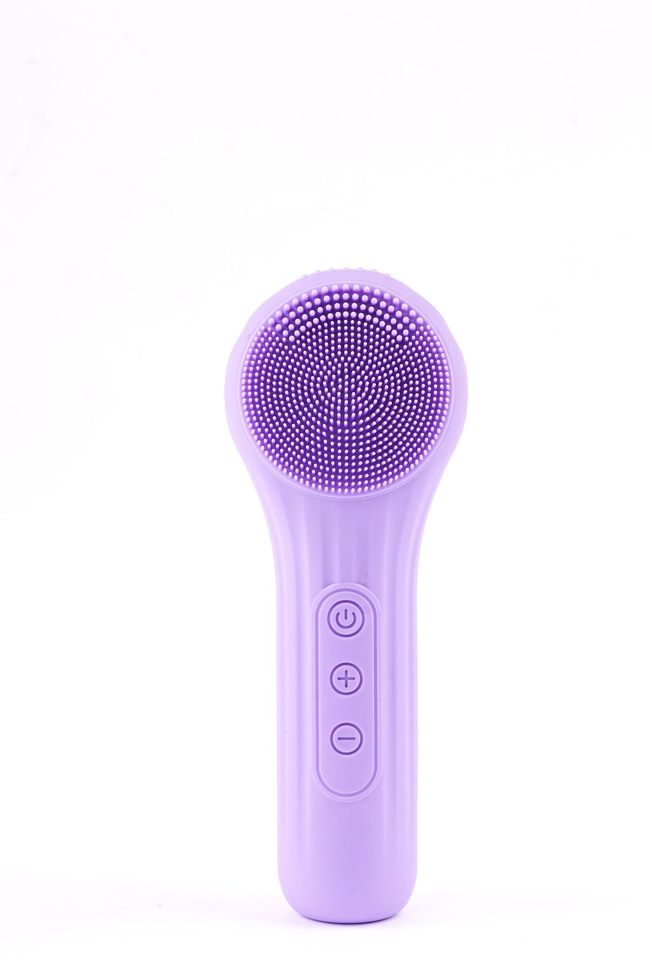 Purple Multi-Functional Silicone Facial Cleansing Brush – Ultrasonic & Heat Infusion Beauty Device - Image 1