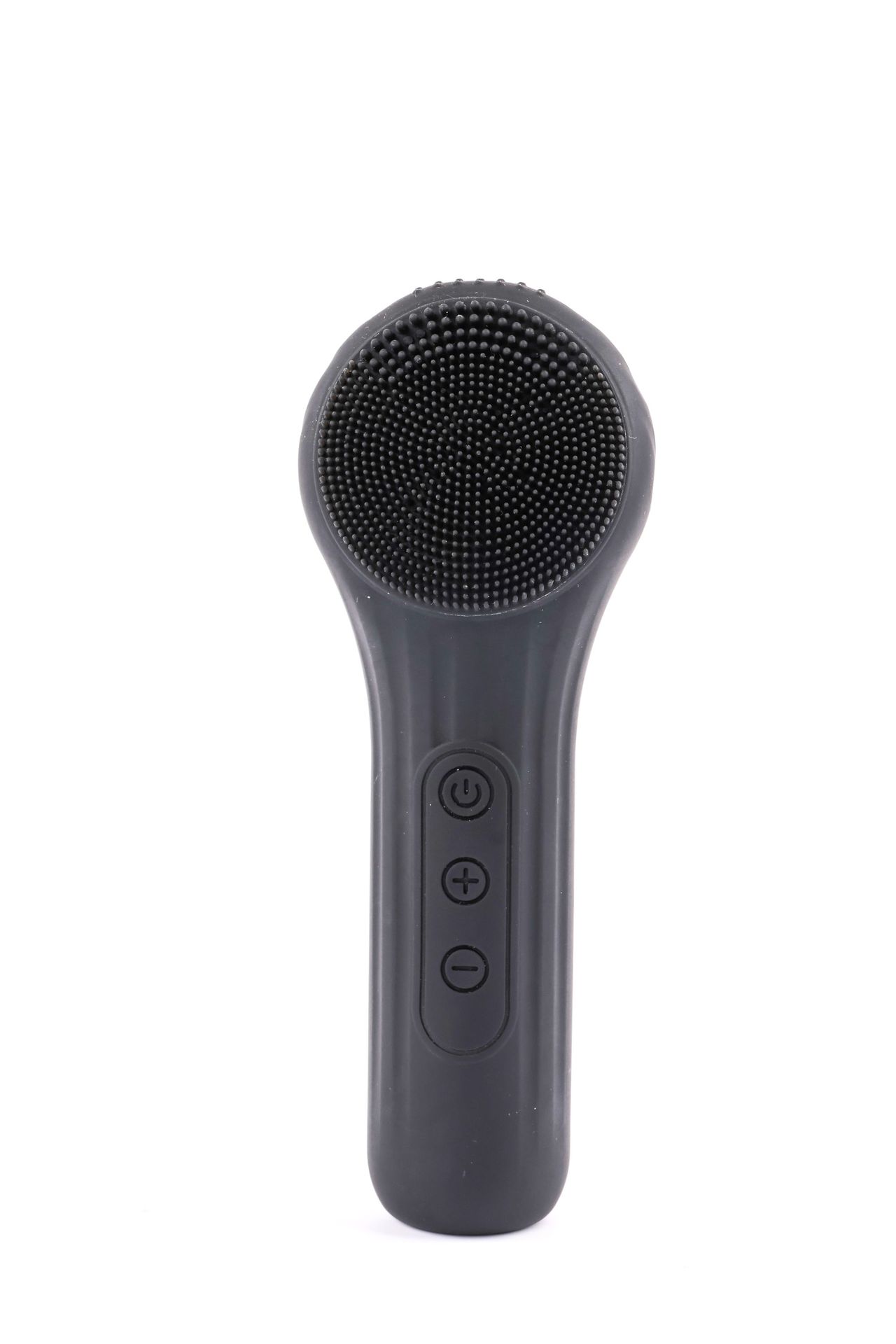 Black Multi-Functional Silicone Facial Cleansing Brush – Ultrasonic & Heat Infusion Beauty Device - Image 1