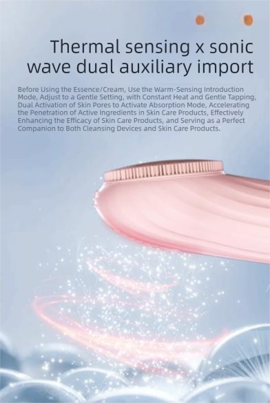 Black Multi-Functional Silicone Facial Cleansing Brush – Ultrasonic & Heat Infusion Beauty Device - Image 4