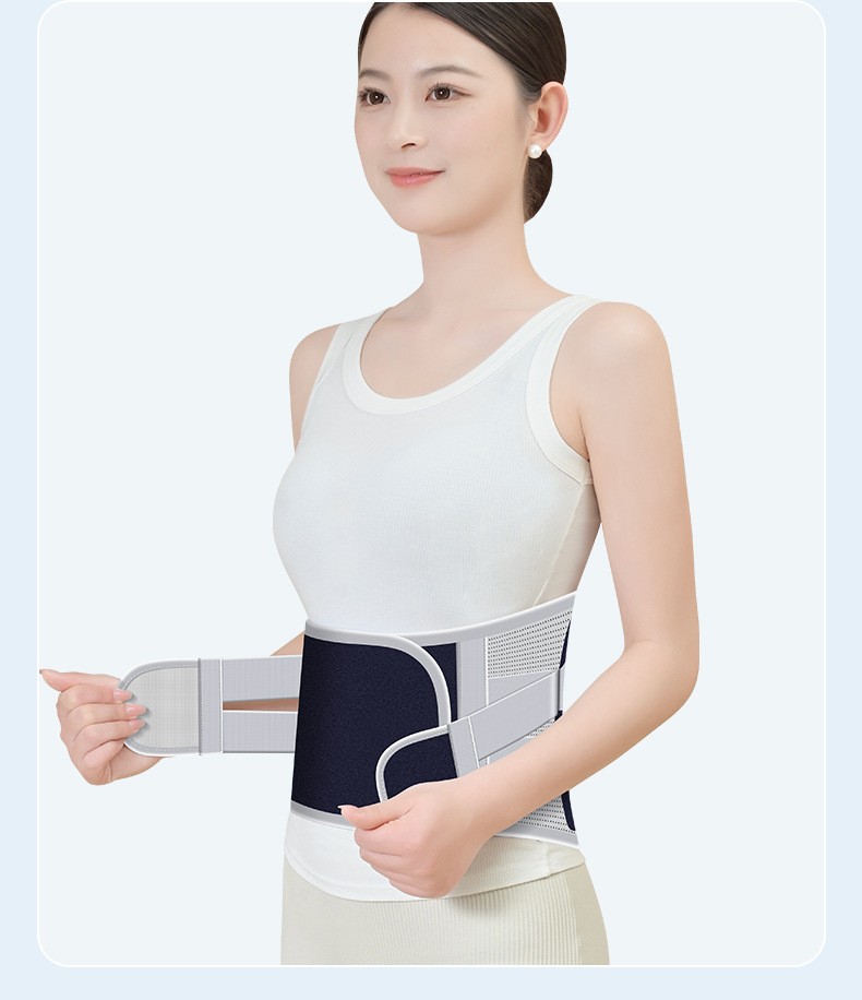 Size XL Grey Wide Breathable Lumbar Support Belt  – Adjustable Back Brace for Pain Relief & Posture Correction - Image 4