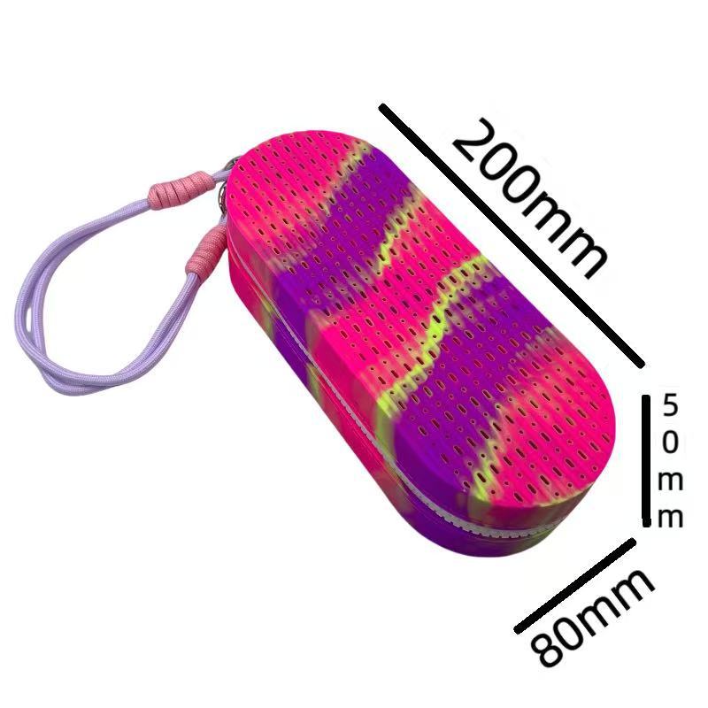 Yellow-orange Breathable Silicone Swim Goggles Case Shockproof Sunglasses Protector Box Portable Large Capacity Storage Pouch with Hanging Strap for Swimming and Travel - Image 2