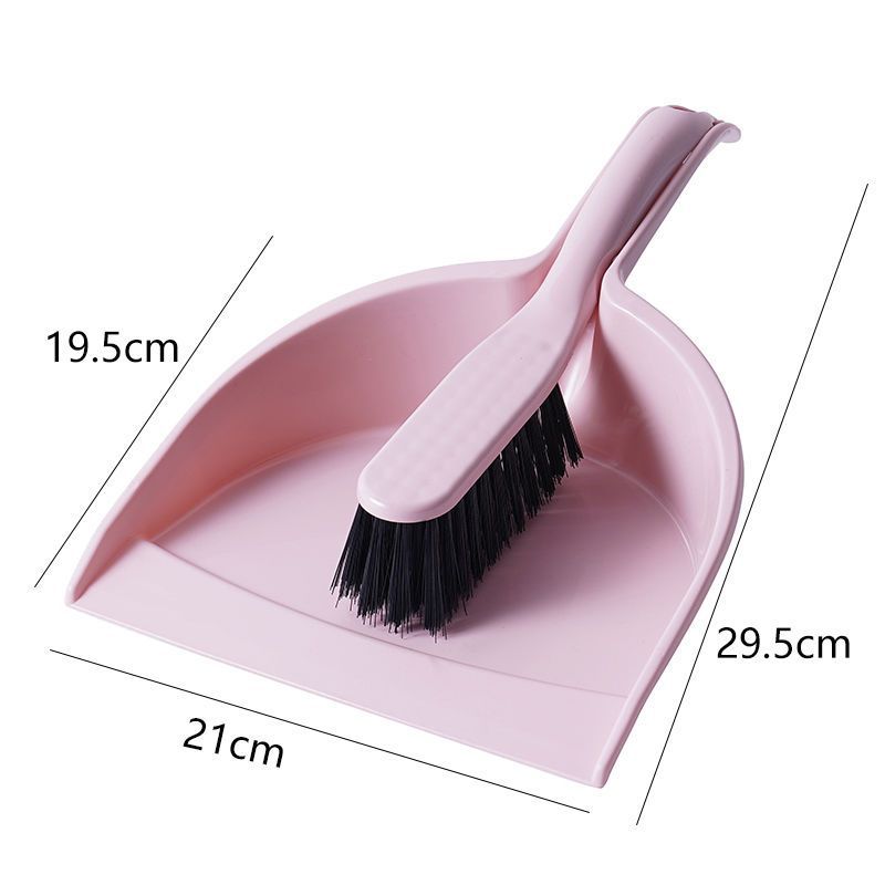 Pink Mini Dustpan and Brush Set Handheld Sweeping Broom with Rubber Lip for Desktop Kitchen Car and Camping Cleaning - Image 1