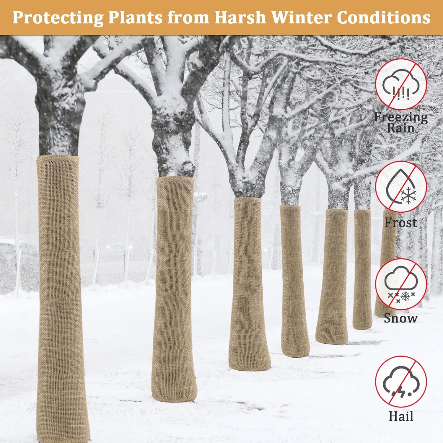 40in x 15ft Natural Jute Burlap Plant Blankets - High Density Winter Frost Protection for Australian Gardens and Trees - Image 5