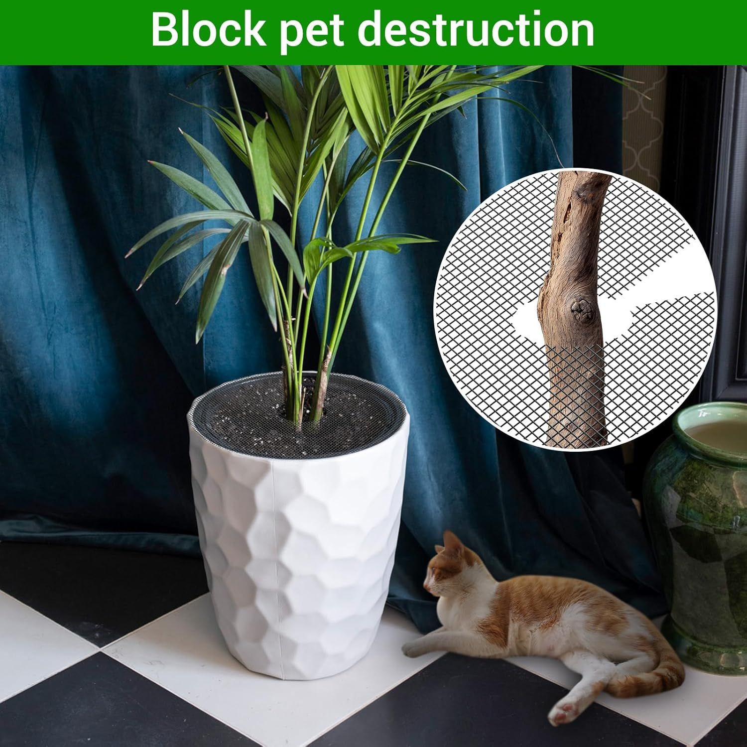 6 Pack Plant Pot Grids 15.7 Inch Flower Pot Soil Protector Cat Dog Pet Proof Cover for Australian Homes Indoor Outdoor Gardening Soil Guard - Image 4