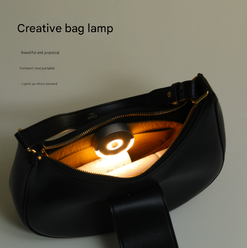 2 Pack Mini LED Handbag Light Ultra-Thin 18mm Round Purse Light for Finding Keys in Dark Bags, Outdoor Cycling and Night - Image 1