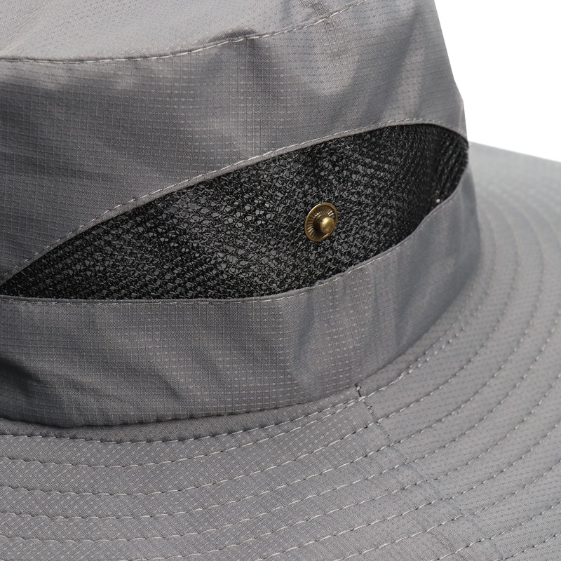 Navy Blue Outdoor Mosquito Head Net Hat with 40cm Mesh Shield - Wide Brim Sun Protection Bucket Hat for Fishing and Hiking - Quick Dry Breathable Cap - Image 3