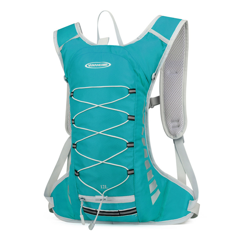 Green Lightweight Outdoor Sports Backpack Breathable Hiking Daypack Compact Running Cycling Bag with Bungee Storage 45cm for Travel - Image 1