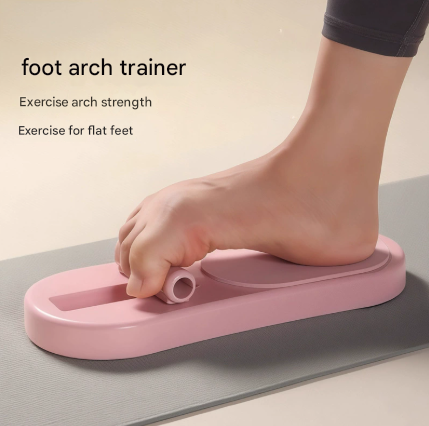 Pink Adjustable Foot Arch Trainer Toe Grip Exerciser Spring Resistance Strengthening Tool for Flat Feet & Ballet 29cm - Image 1