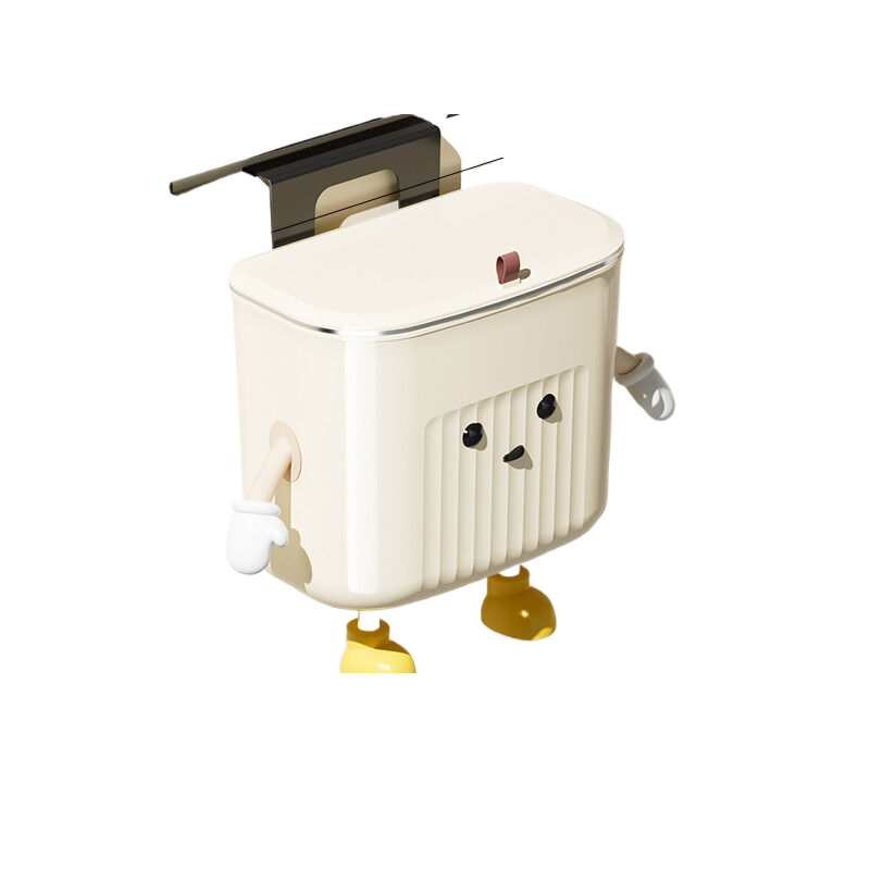 Kitchen wall-mounted trash can (small) + 2 hands and feet + eyes (large) - Image 1