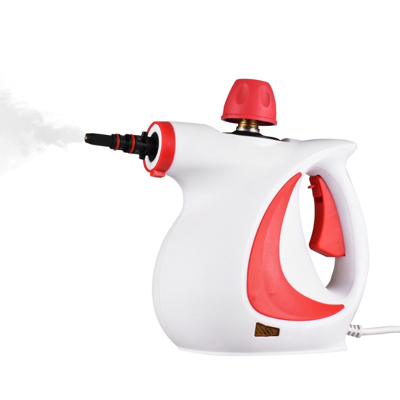 Pink Handheld Steam Cleaner 1050W High Pressure Chemical Free Cleaning Machine with 12 Piece Accessory Set for Kitchen Bathroom Car and Upholstery - Image 1