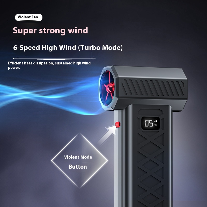 Black High Power Portable Jet Fan Air Blower 130000 RPM Electric Duster for Snow Removal Car Drying Camping and Outdoor Cleaning - Image 4