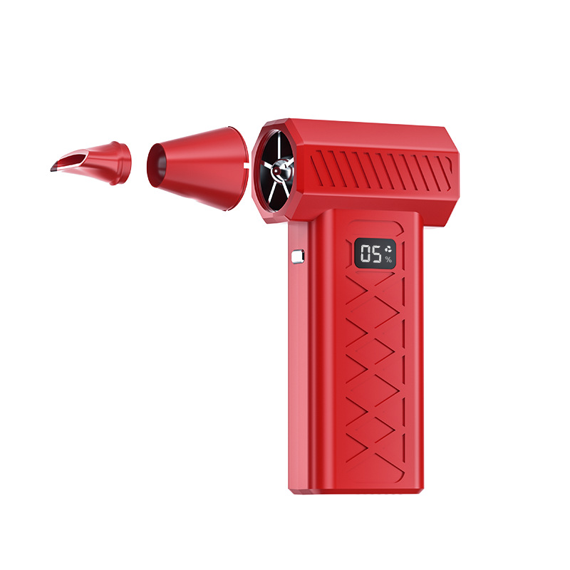 Red High Power Portable Jet Fan Air Blower 130000 RPM Electric Duster for Snow Removal Car Drying Camping and Outdoor Cleaning - Image 1