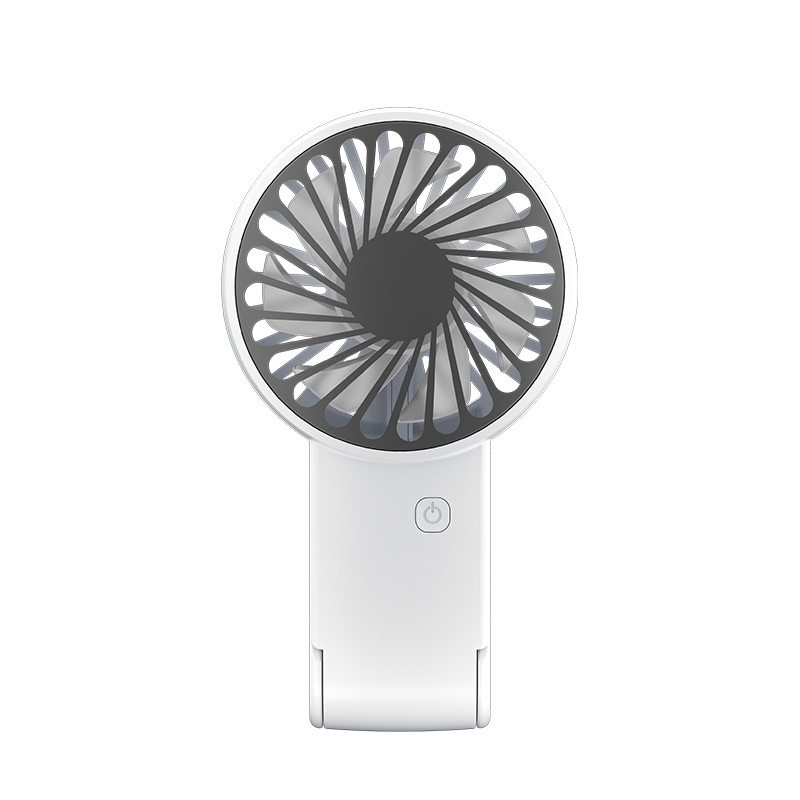 White 2 Pack Mini Portable Handheld Fan Foldable Desktop Personal Fan USB Rechargeable Pocket Fan with 3 Speeds for Travel Office and Outdoor - Image 1