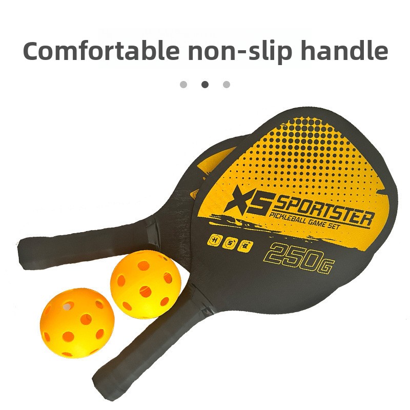 Red Pickleball Paddles Set of 2 Lightweight Wood Rackets with 4 Pickleballs and Carry Bag Outdoor Sports Equipment for Beginners - Image 3