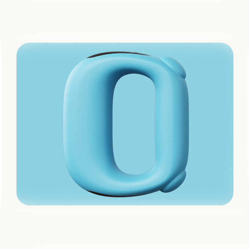 Blue Portable Fascia Massage Ring Vibration Massager with Heat and LED Display for Muscle Relaxation and Body Shaping - Image 1