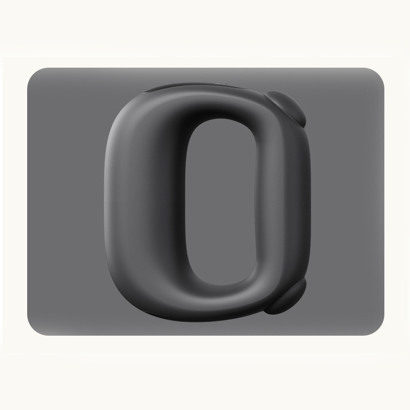 Black Portable Fascia Massage Ring Vibration Massager with Heat and LED Display for Muscle Relaxation and Body Shaping - Image 1