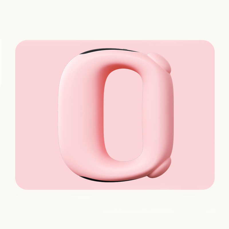 Pink Portable Fascia Massage Ring Vibration Massager with Heat and LED Display for Muscle Relaxation and Body Shaping - Image 1
